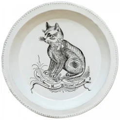 Astier de Villatte Assiette Creuse Chat Scenario
