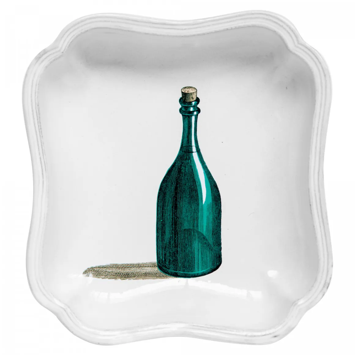 Astier de Villatte Assiette Creuse Et Bouteille Verte