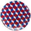 Astier de Villatte Assiette Cube Tricolore