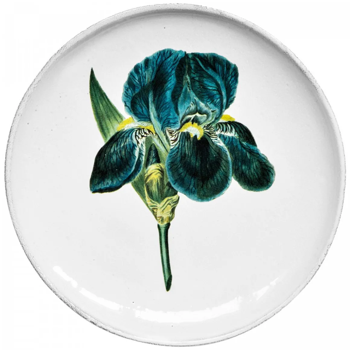 Astier de Villatte Assiette Plate Fleur Bleue
