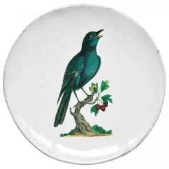 Astier de Villatte Assiette Plate Moineau Bleu