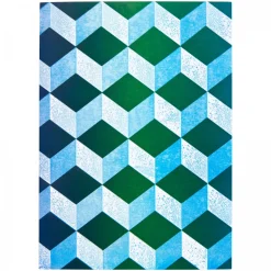 Astier de Villatte Cahier (Bleu Pale Et Vert Fonce)