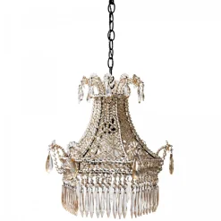 Astier de Villatte Lustre Pavillon A Pampilles Ambre
