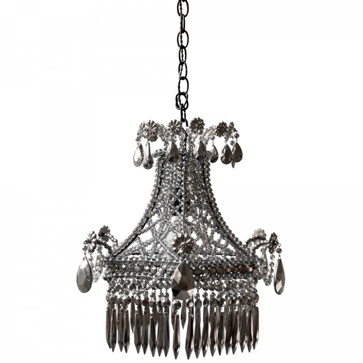 Astier de Villatte Lustre Pavillon A Pampilles Platine