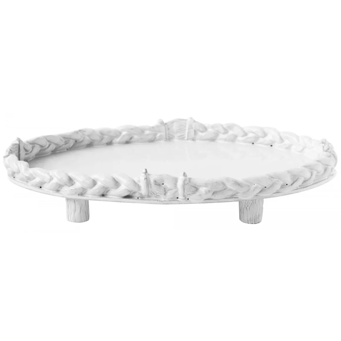 Astier de Villatte Plat Ovale Setsuko Sur Pieds