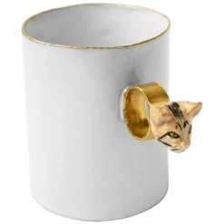 Astier de Villatte Tasse Bague Chat Tigre