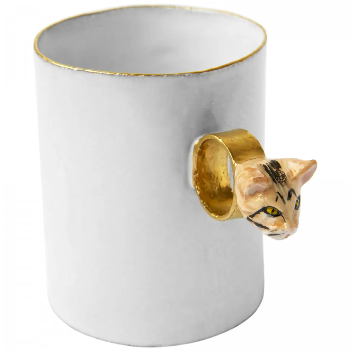 Astier de Villatte Tasse Bague Chat Tigre