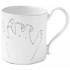 Astier de Villatte Tasse Lou Doillon Avec Une Main Vers Le Haut